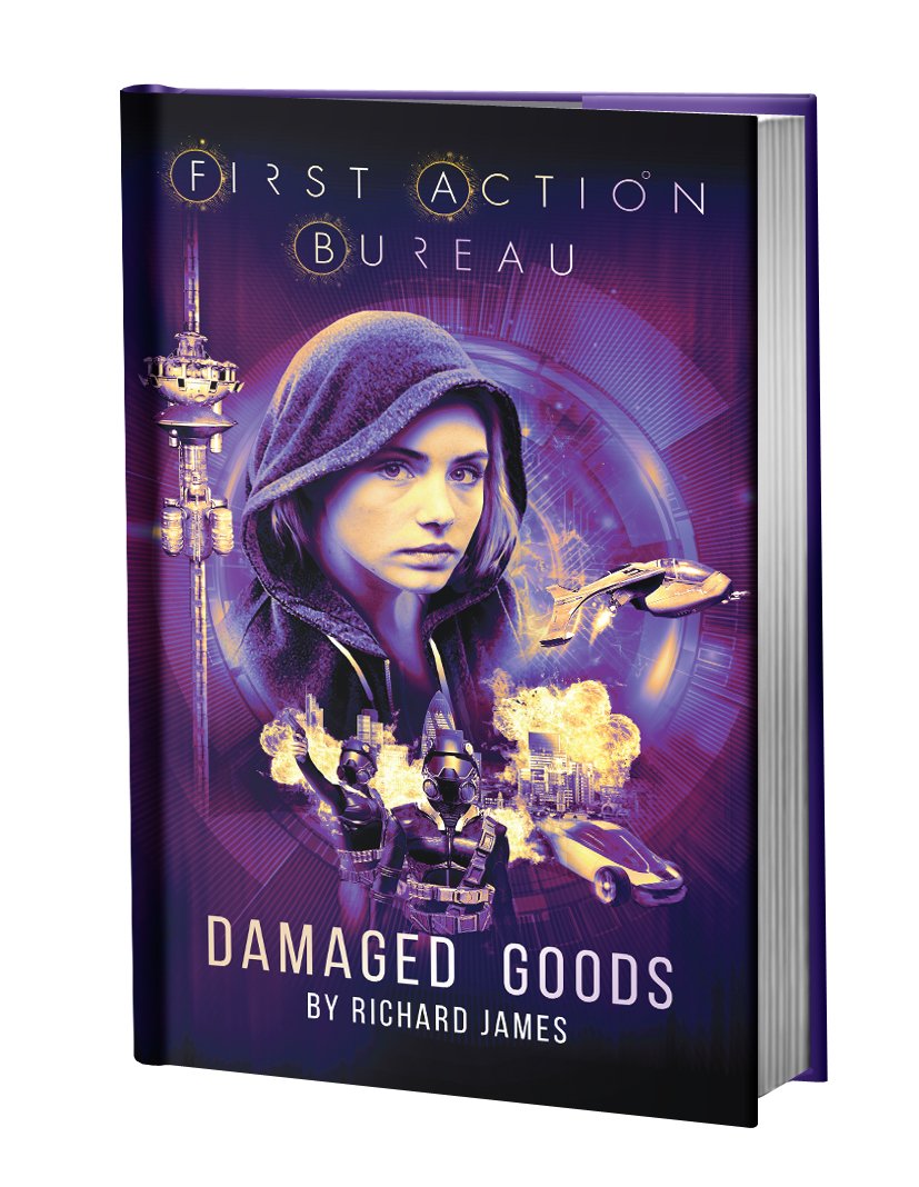 First Action Bureau: Damaged Goods - signed limited edition [HARDCOVER NOVEL] - The Gerry Anderson Store