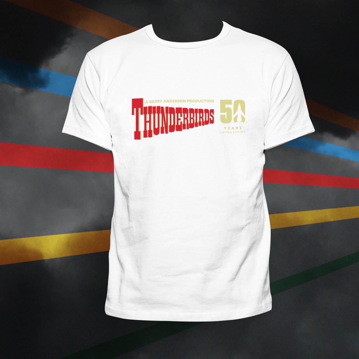Celebrate in style with the Thunderbirds 50th Anniversary T-Shirt - The Gerry Anderson Store