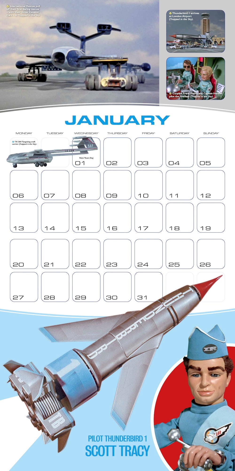 Thunderbirds Calendar 2025