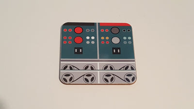 Gerry Anderson Control Panels Coaster Set by Gail Myerscough (Limited Edition) - The Gerry Anderson Store